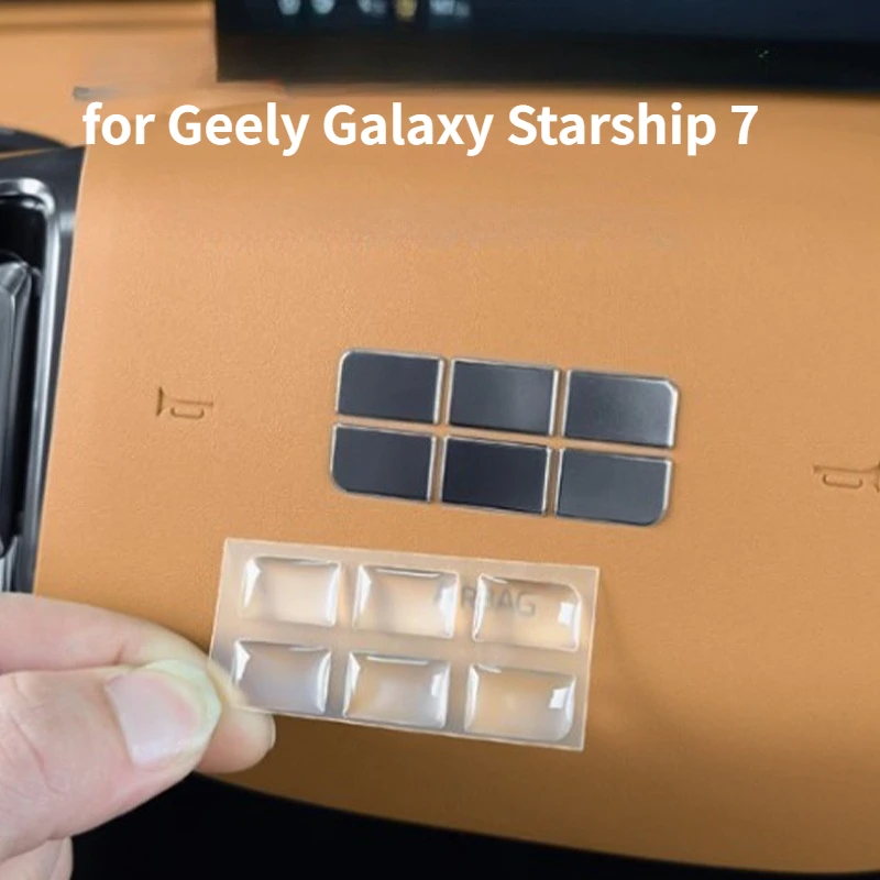 

Fit for Geely Galaxy Starship 7EMi Steering Wheel Emblem Sticker Epoxy Transparent Decorative Interior Accessory