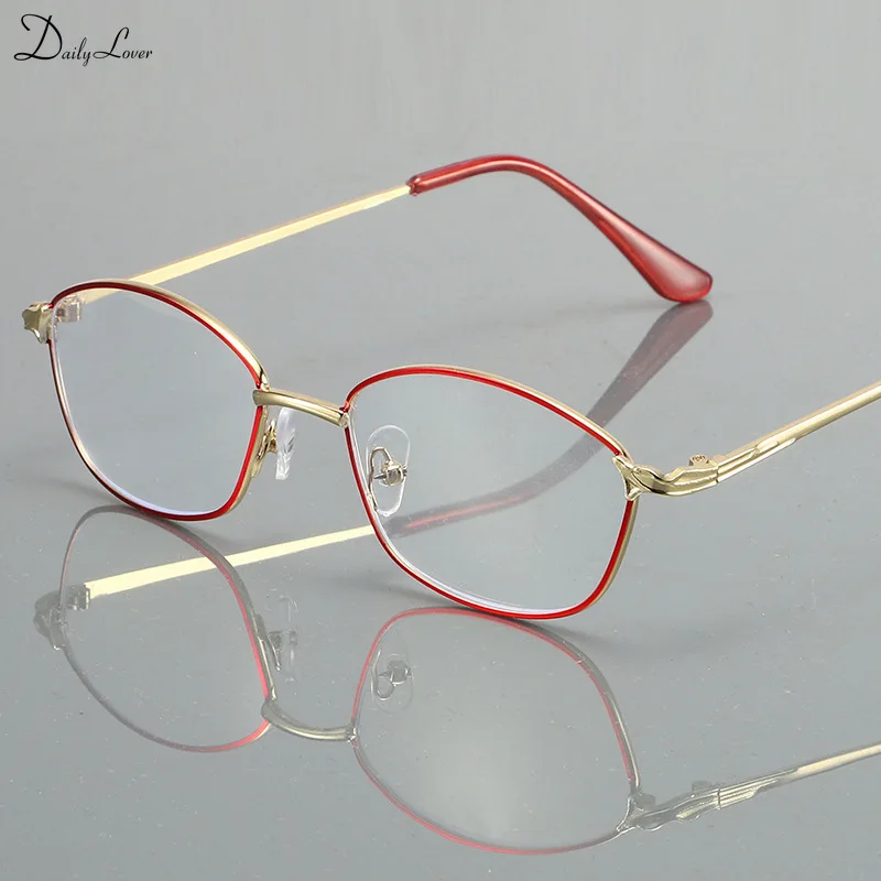 Metal Frame Reading Glasses Women Presbyopia Glasses Magnifying High Definition Prescription Glasses Eyewear +1.0 To +4.0