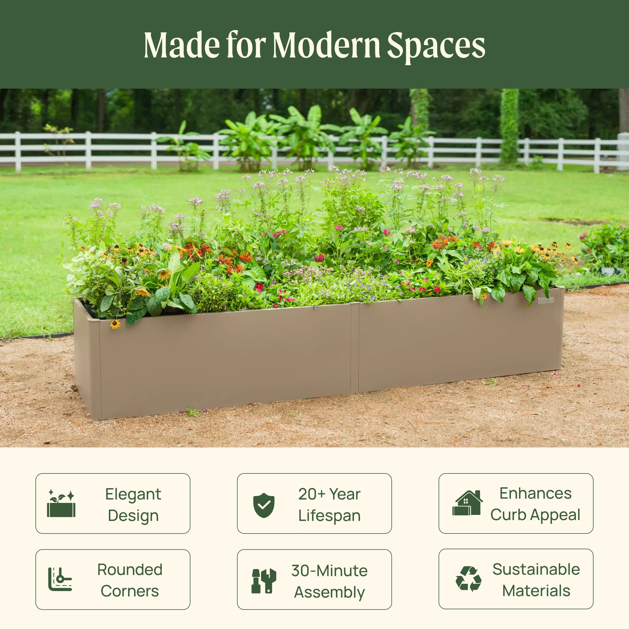 Modern Raised Garden Bed, 17