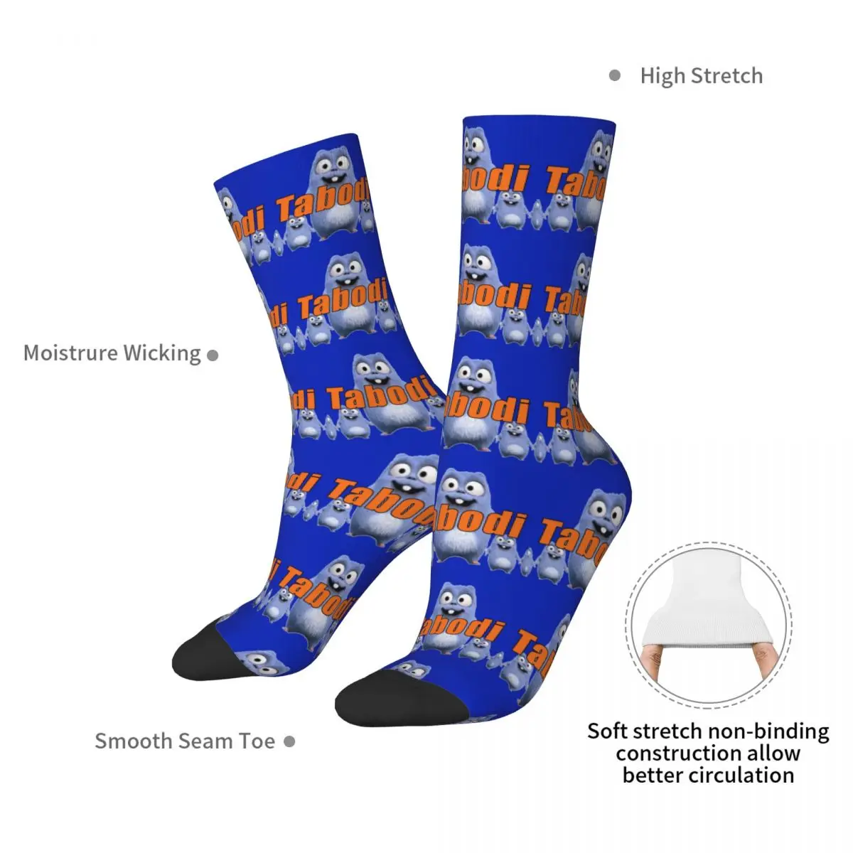 Grizzy And Lemmings Socks Harajuku High Quality Stockings All Season Long Socks Accessories for Unisex Christmas Gifts