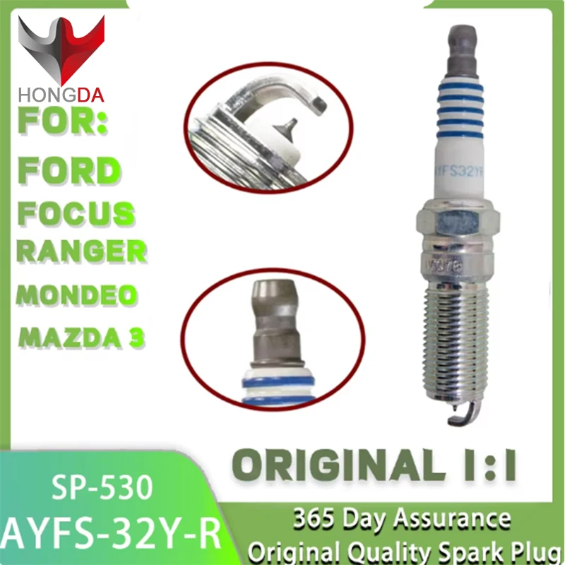 HONGDA Original Quality Platinum Spark Plug SP-530 AYFS32YR For Ford C-Max Lincoln MKZ Fusion 2013-2016 SP530 AYFS-32Y-R