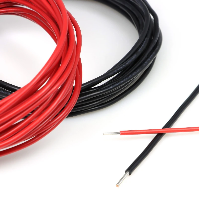 1007 Stranded/Single Core Wire 30 28 26 24 22 20 18 16 AWG Flexible PVC Insulated Red Black Electric Cable DIY LED Lighting Line