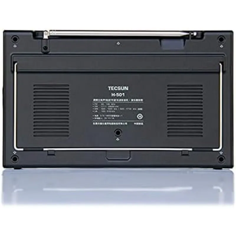 Christmas.H501 راديو Worldband AM/FM ذو الموجات القصيرة ذات الموجات الطويلة مع استقبال SSB ومكبرات صوت مزدوجة ومشغل MP3، أسود غير لامع
