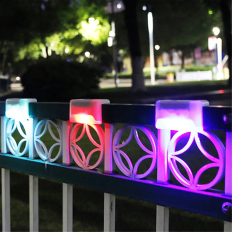 1/4/8/16pcs LED Solar Stair Lamp IP65 Waterproof Outdoor Garden Pathway Yard Patio Stairs Steps Fence Lamps Solar Night Light