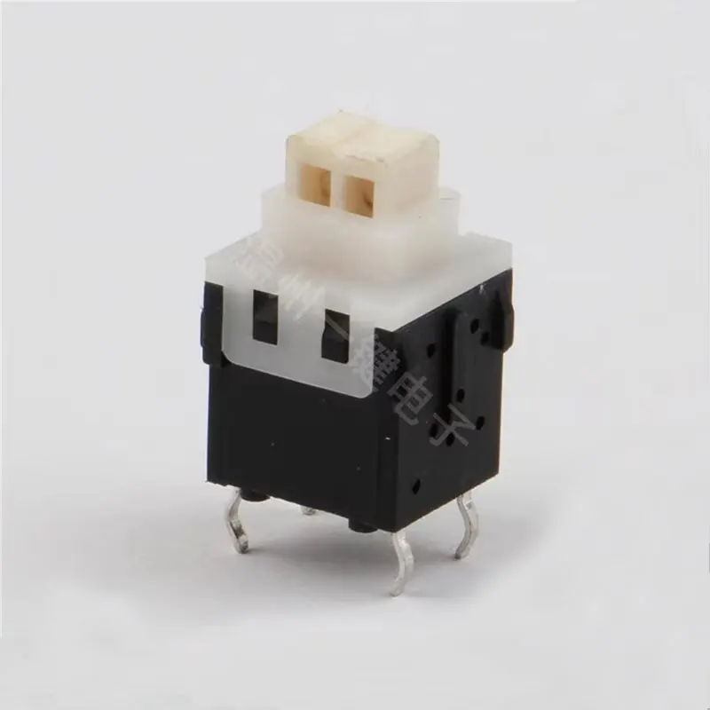 5pcs PB6161 Key Switch Special Self-locking Switch 4-pin Straight Insertion Long Conductor Short Body Flat Head