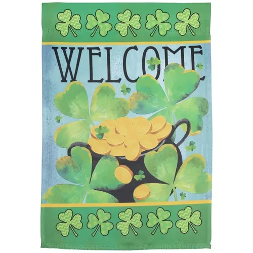 Northlight Welcome Pot of Gold Outdoor Garden Flag 12.5