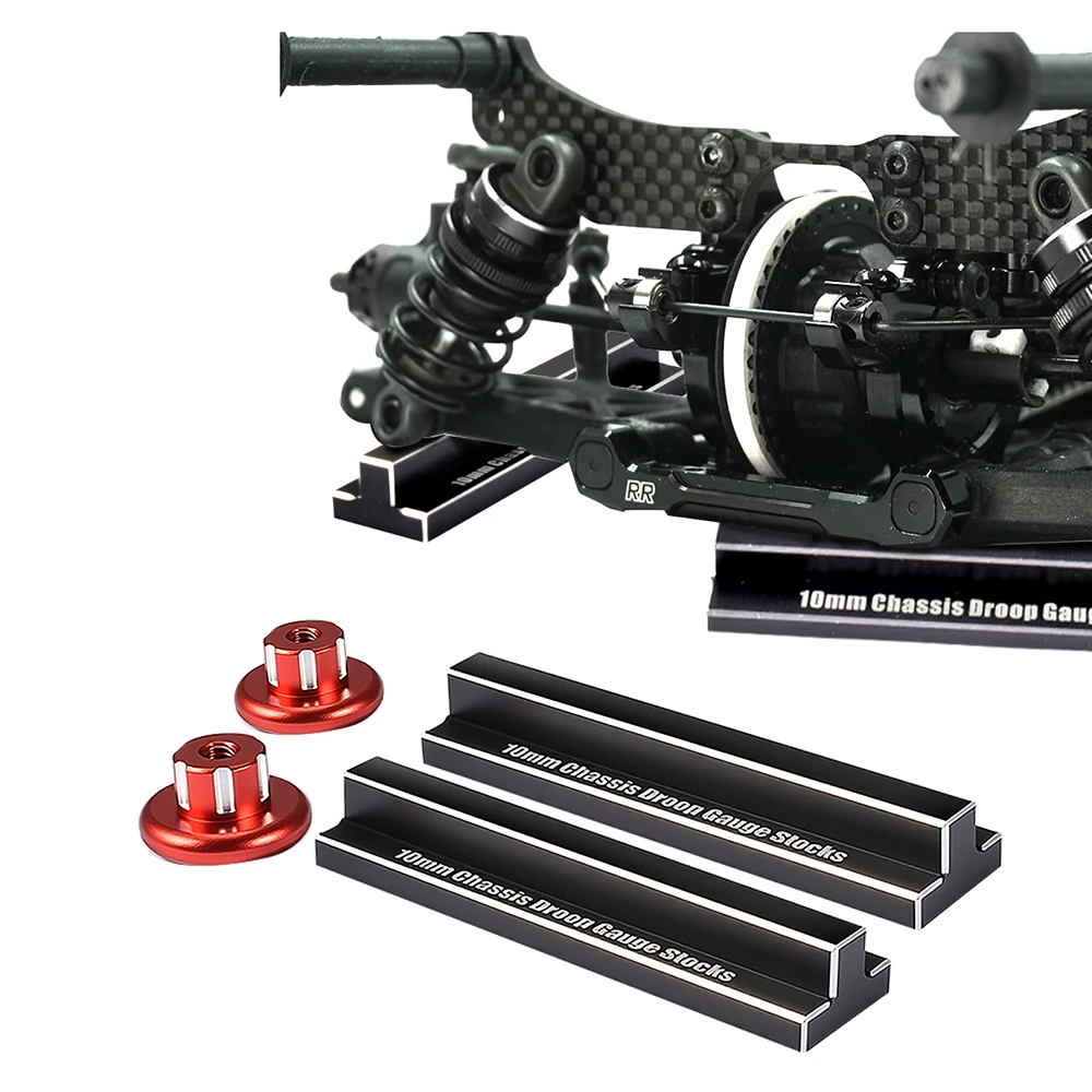 9IMOD RC Height Ruler Tool 20-25mm Ruler 10mm Chassis Droop Blocks With Magnetism Detachable Measuring Wheel for 1/10 RC Vehicle