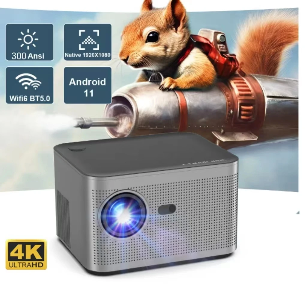 

STLF Advanced Magcubic 580ANSI Android 11Projector 4K 1920*1080P Wifi6 Allwinner H713 32G Voice Control BT5.0 Home Cinema Projet