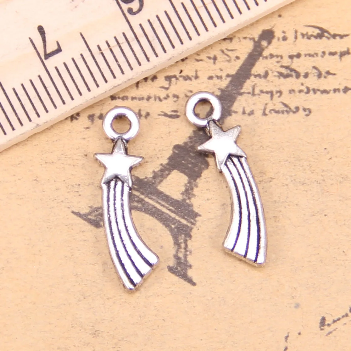 162pcs Jewelry Charms shooting star 20x5mm Antique Silver Plated Pendants Making DIY Handmade Tibetan Silver Jewelry