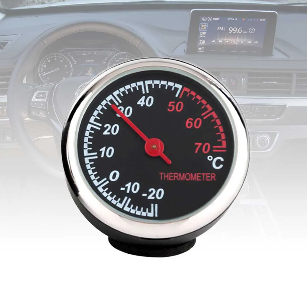 Clock Hygrometer Temperature Gauge Automotive Car Dashboard Decorations USB Mini