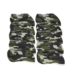 10x Golf Iron Club Head Covers Set Neoprene Visible Window Golf Headcover, Neoprene Golf Club Head Cover for Womens Mens