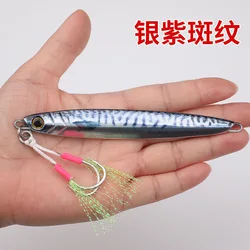 3D 60g 80g 100g print knife jig jigging lure with assist hook slow jig sea bass mackerel tuna boat fishing game sea