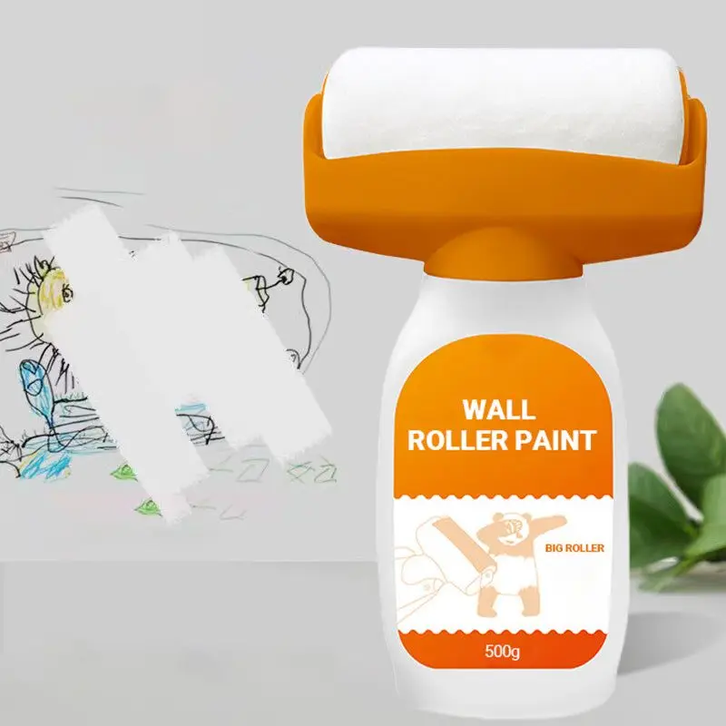 500g Roller Paint Water-Based Odorless Latex Wall Repair Paint Household Painting Roller Brush White Paint