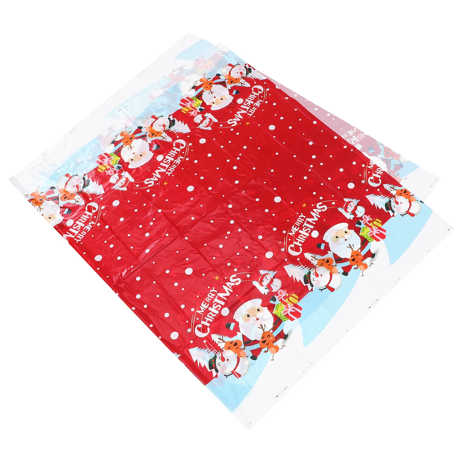 

Waterproof Christmas Tablecloth Santa Snowman Elk Design Plastic Xmas Dining Table Cover Festive Decor Table Cloth