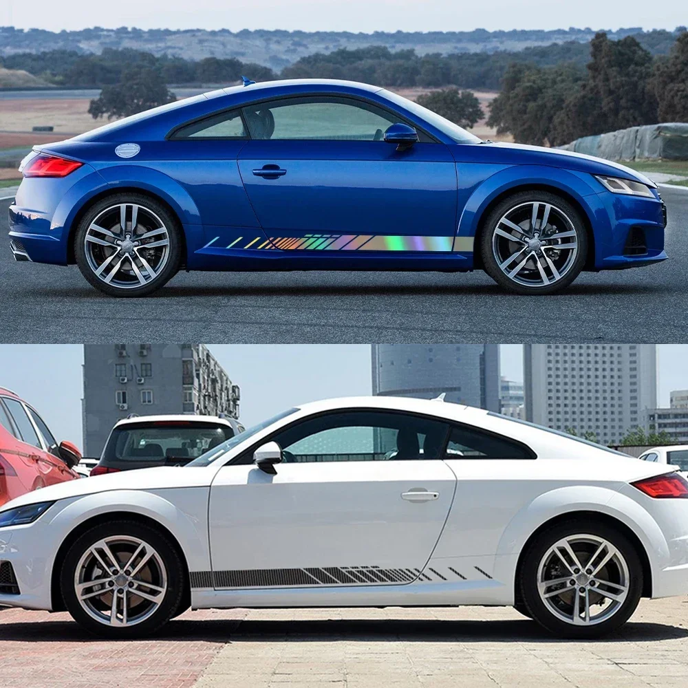 سيارة شارات الفينيل الجانب الباب ملصق المشارب الديكور الخارجي اكسسوارات السيارات لأودي TT 8N MK1 MK2 8J كوبيه MK3 8S رودستر TFSI #2