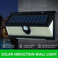 190led Solar Led Light Outdoor Garden Decoration Wall Lamp With 4 Mode IP65 Waterproof Solar Motion Sensor Light For Yard Door