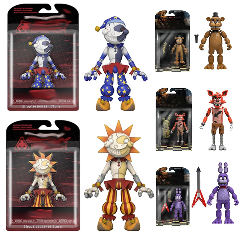 Funko POP FNAF figuras Sundrop figura de acción SUN & MOON Joker Freddy Bonnie Foxy Chica Fazbear oso figura móvil muñecas Juguetes
