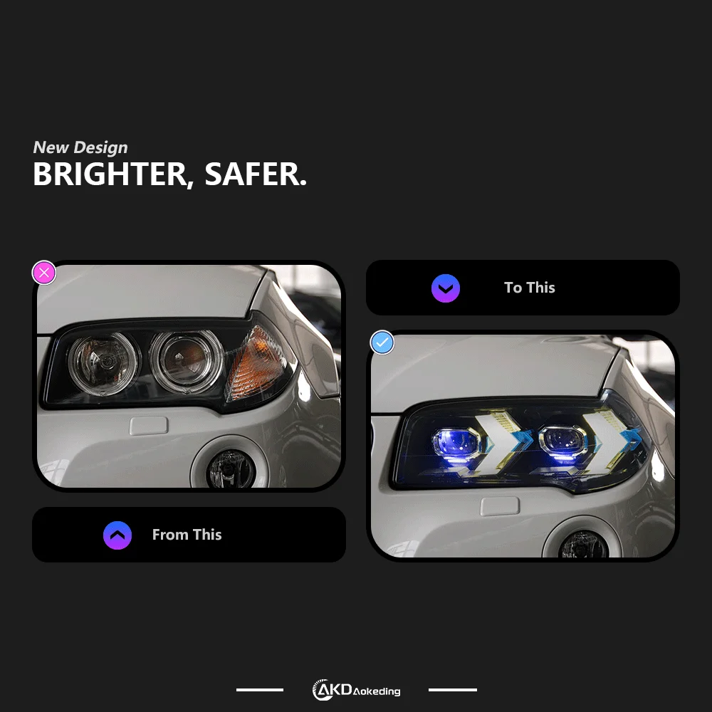 Auto Parts Headlights For BMW X3 E83 2006-2010 E83 latest Styling LED Daytime Lights Dual Projector Car Accesorios Modified
