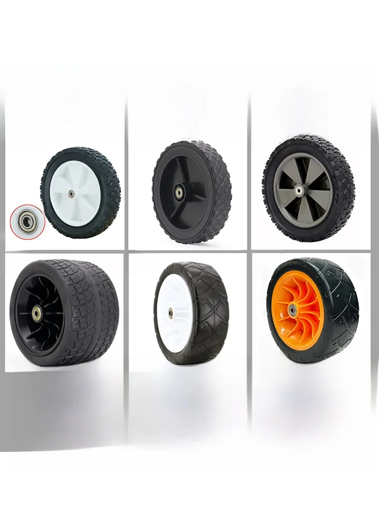 

Camp Wagon Rubber Wheels Cam Site Car Tire Replacement Foldable Storage Cart Silent Wheel Fixed Handle Lightweight Accory