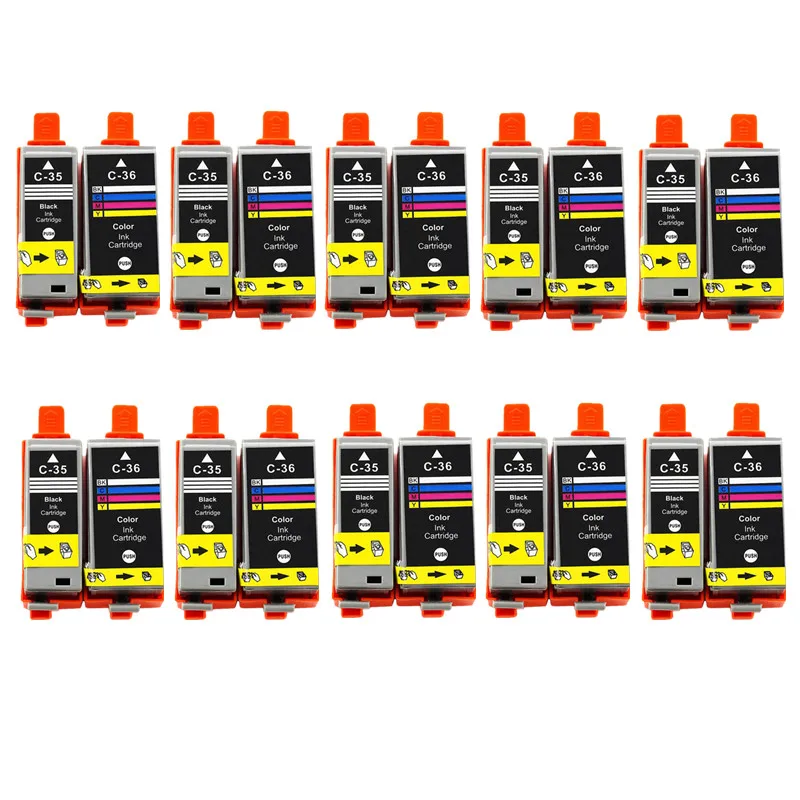 10set Compatible Ink Cartridge PGI-35 PGI35 CLI-36 CLI36 35 36 for Canon PIXMA IP100 iP110 IP100B TR150 Printer