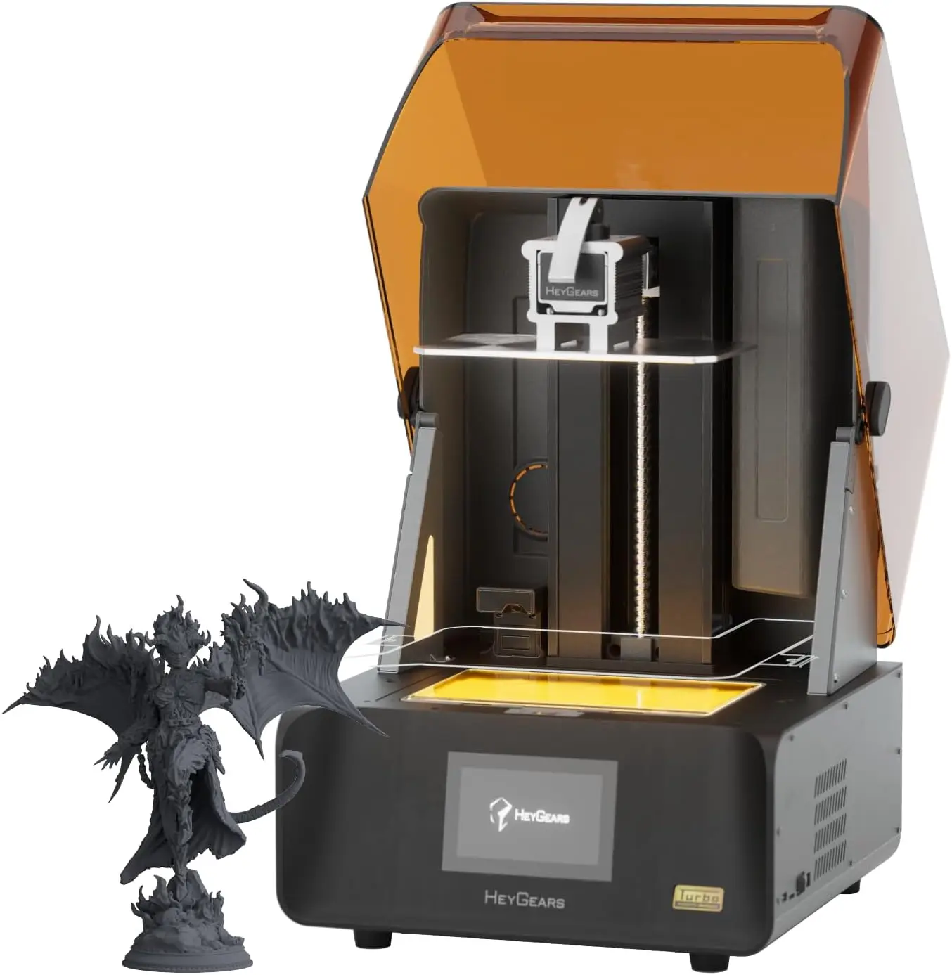 Reflex RS Turbo Resin 3D Printer with Amber Screen, High Contrast Ratio of 566:1, Delivering ±2μm High Precision and 4.5s/Layer