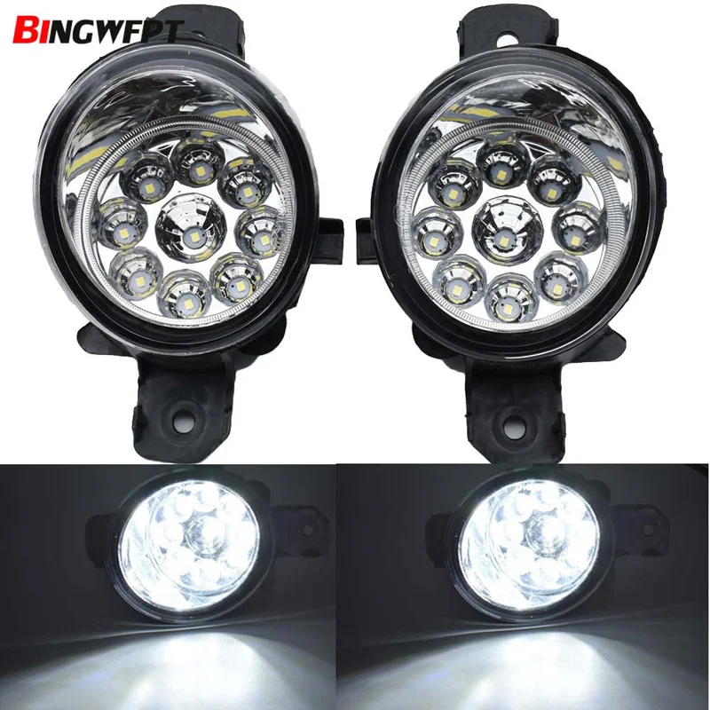 2PCS Car Styling Round Front Bumper LED Fog Lights/Halogen Lamp For Renault Espace 4/IV (JK0/1_) MPV 2003-2012