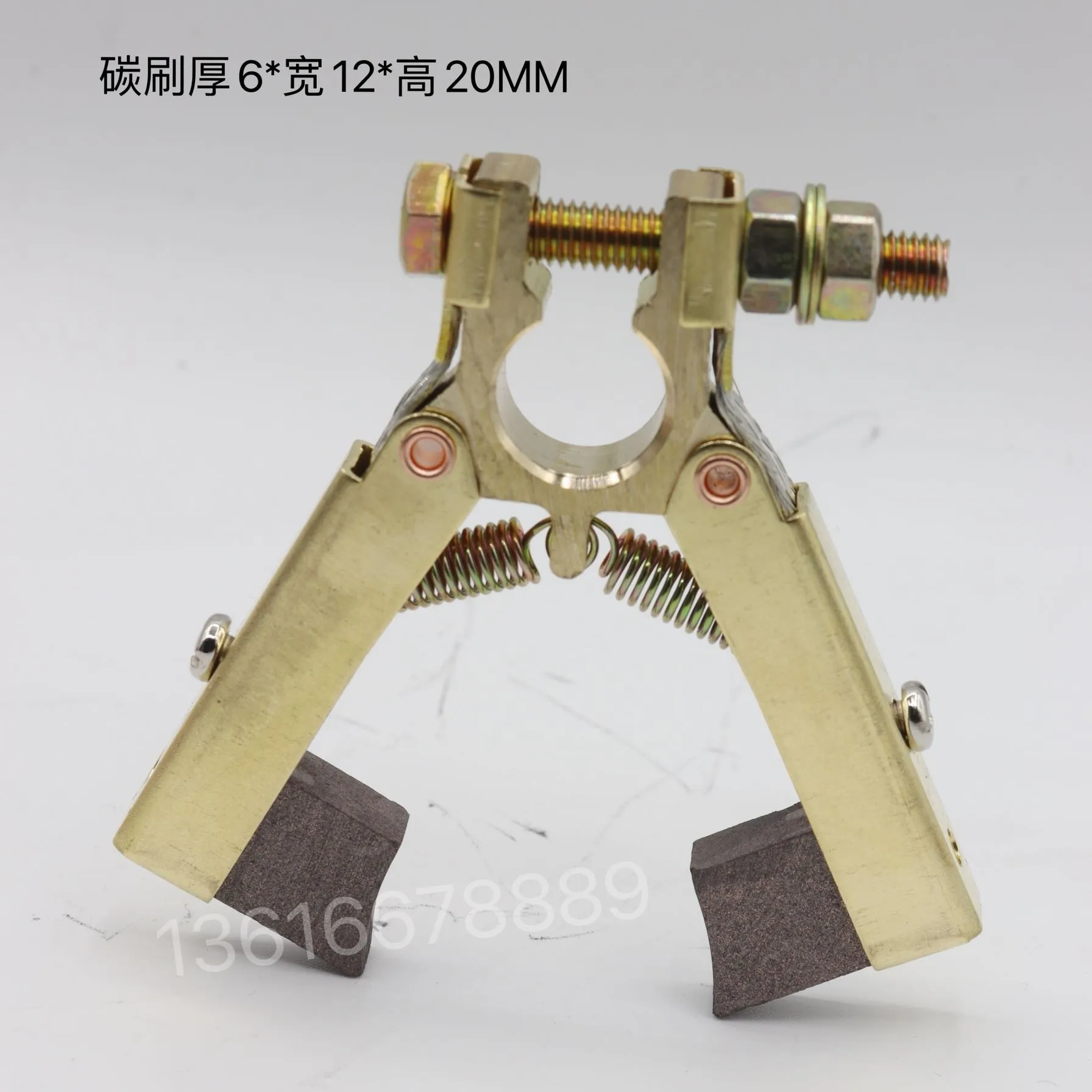 

Herringbone Carbon Brush Holder Copper Brush Holder with Carbon Brushes 6*12*20 J204 Semi-copper Carbon Brush Aperture 12MM