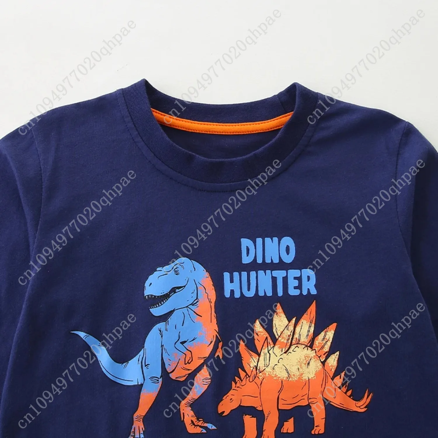 أوروبا وأمريكا أزياء ديناصور طباعة الأطفال بأكمام طويلة تي شيرت الخريف الصبي الجديد بأكمام طويلة السترة. #4