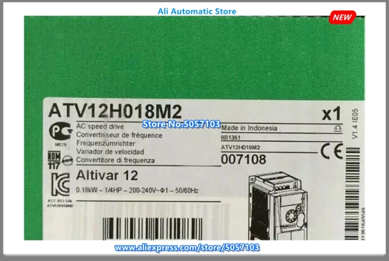 

ATV12H018M2 0,18 кВт переменного тока, скоростной привод 220 В, преобразователь частоты, новый
