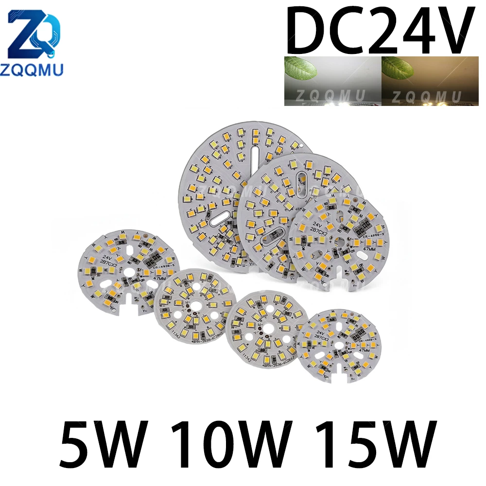 5W 10W 15W DC24V LED Round Chip 3-Color Dimmable Module Board For DIY Track Ceiling Walking Bedside Light Lamp High Power SMD