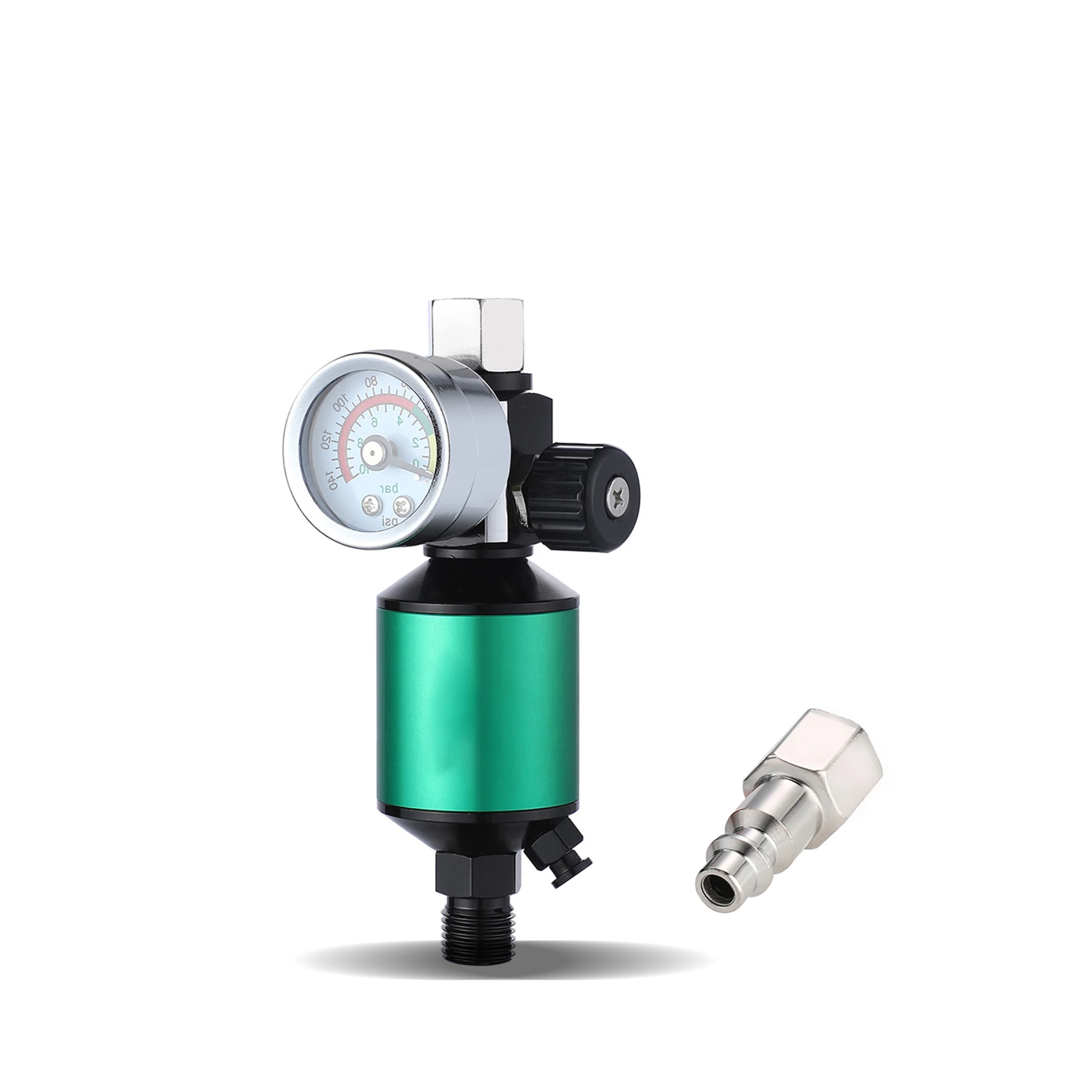 Regolatore dell'aria con filtro dell'aria Pistola a spruzzo Regolatore dell'aria Calibro Spruzzo d'aria Strumenti per il filtro della trappola dell'acqua in linea Regolatore della pistola a spruzzo per vernice