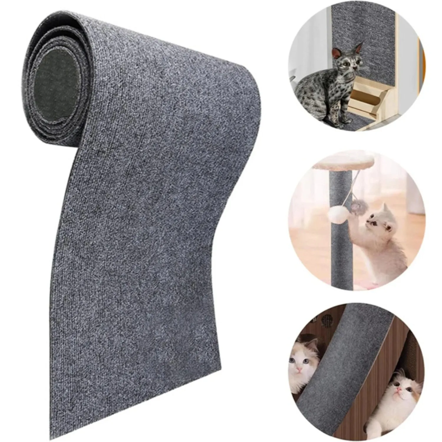 Wall Self-Adhesive Anti Cat Scratch Sofa DIY Cats Scratch Protection Paws Sharpen Trimmable Carpet Cats Scratch Board