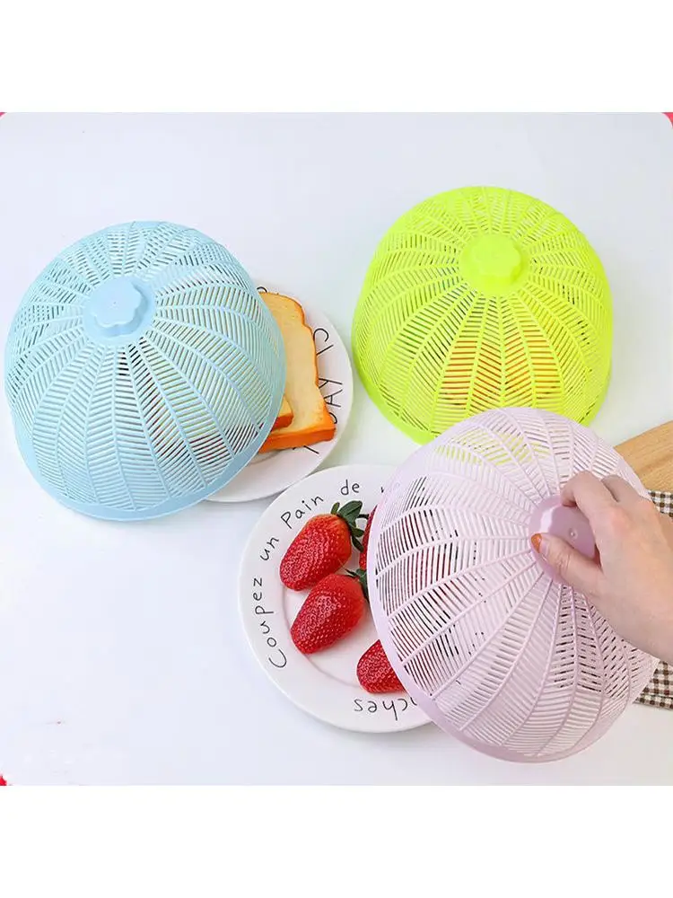 

Пластиковая круглая маленькая крышка для кухонного стола, пылезащитная крышка для домашнего использования, защитный экран для микроволновой печи и посуды