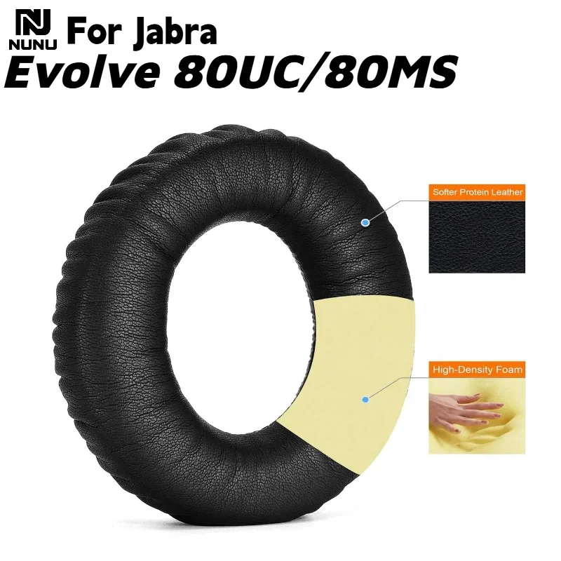 

Replacement Foam Ear Pads With plastic buckle for Jabra Evolve 80 UC , 80 MS Headphones Earmuff Repair Parts Easy to install .