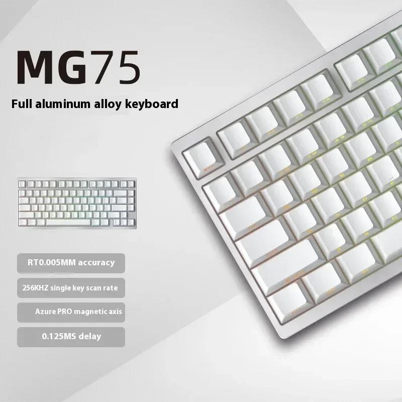 IROK MG75 PRO Aluminum Magnetic Mechanical Keyboard Gaming 0.005mm 8K Polling Rate Rapid Trigger RGB Hotswap FPS Gamer Keyboard
