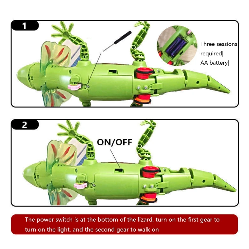Đồ chơi thằn lằn chạy bằng pin có thân đuôi có thể tháo rời dành cho đồ chơi sáng tạo dành cho trẻ