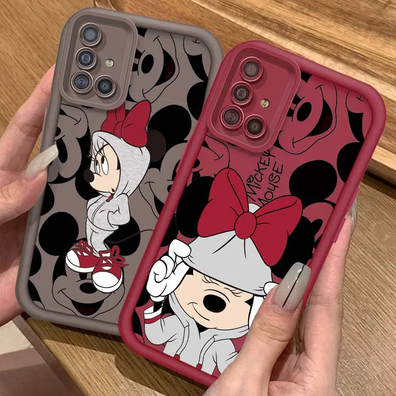

Disney Mickey Minnie Mouse Phone Case For Samsung A73 A72 A56 A55 A54 A53 A35 A32 A25 A24 A23 A21s A14 A05 5G Eye Ladder
