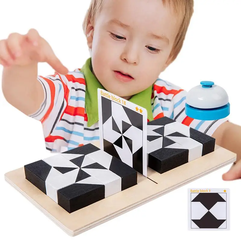 Puzzle Block Toy Preschool Learning Sensory Building Toy Brain Teaser Wooden Puzzle Toys For Kids Skill Development Learning Toy