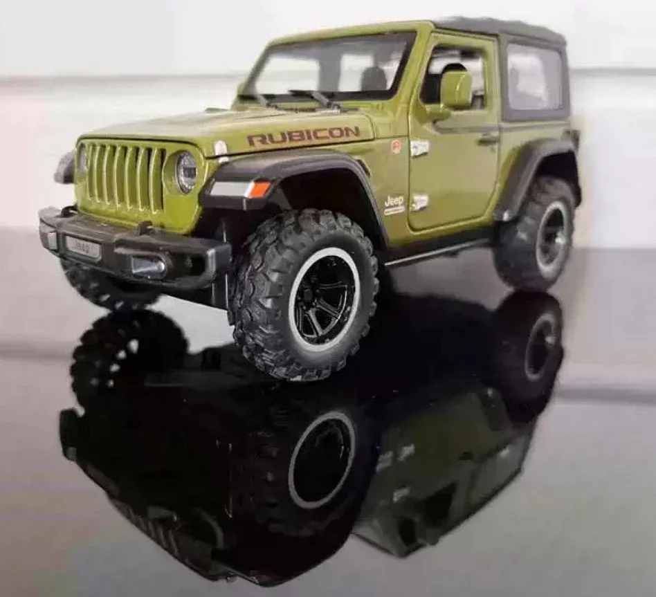1:32 Jeep Wrangler Rubicon 1941 tout-terrain moulé sous pression en alliage de métal modèle de voiture retirer son lumière voiture enfants cadeau Collection A417