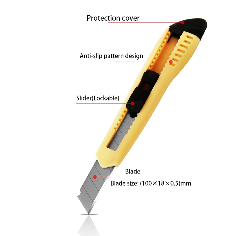 سكّين متعدّد الاستخدامات صندوق القاطع SK5 شفرة عرض 18 مللي متر قابل للسحب سكاكين متعدّد الاستخدامات لقطع الورق الكرتون مكتب الفن طالب لوازم #4