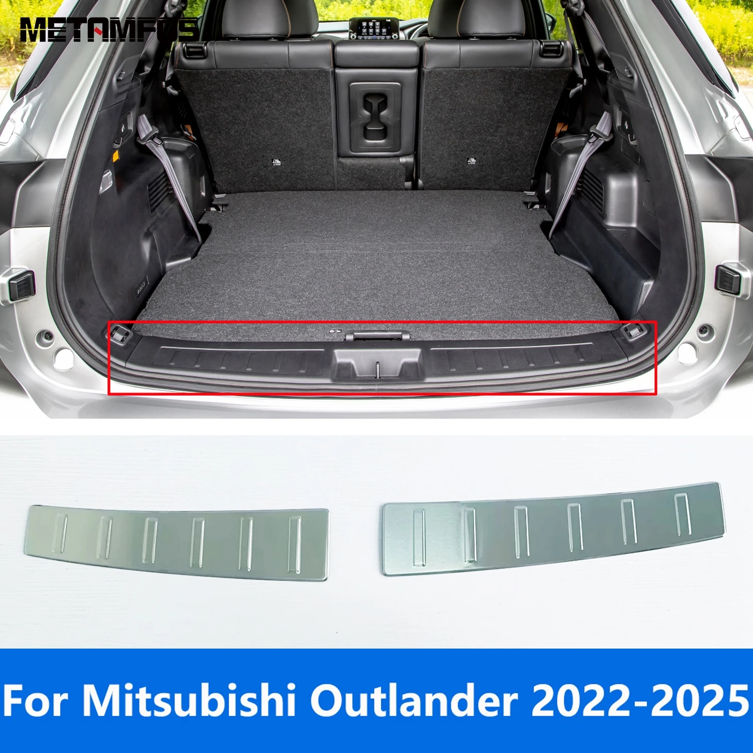 

Накладка на ногу для заднего бампера салона для Mitsubishi Outlander 2022, 2023, 2024, 2025, защитная Накладка на порог, автомобильные аксессуары