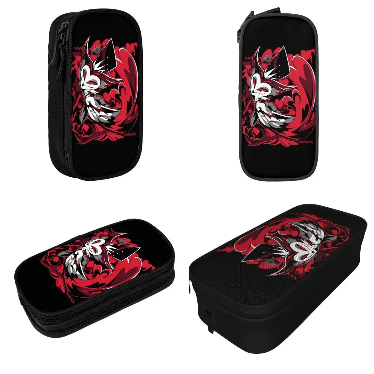 

Helluva Boss Stolas Pencil Case Fashion Black Comedy Pen Box Bag Kids Large Storage Students School Gift Pencilcases