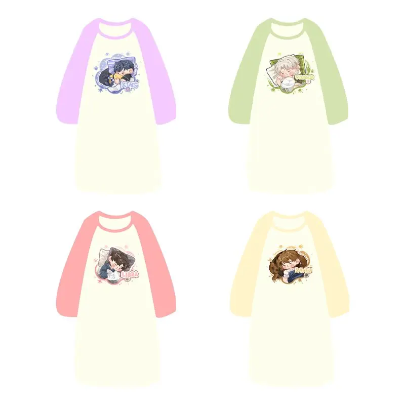 Tears of Themis Game Anime Cos Vilhelm Marius Luke Pearce Artem Wing Unisex 2024 New Long Sleeve Creative Cute Nightdress Gift