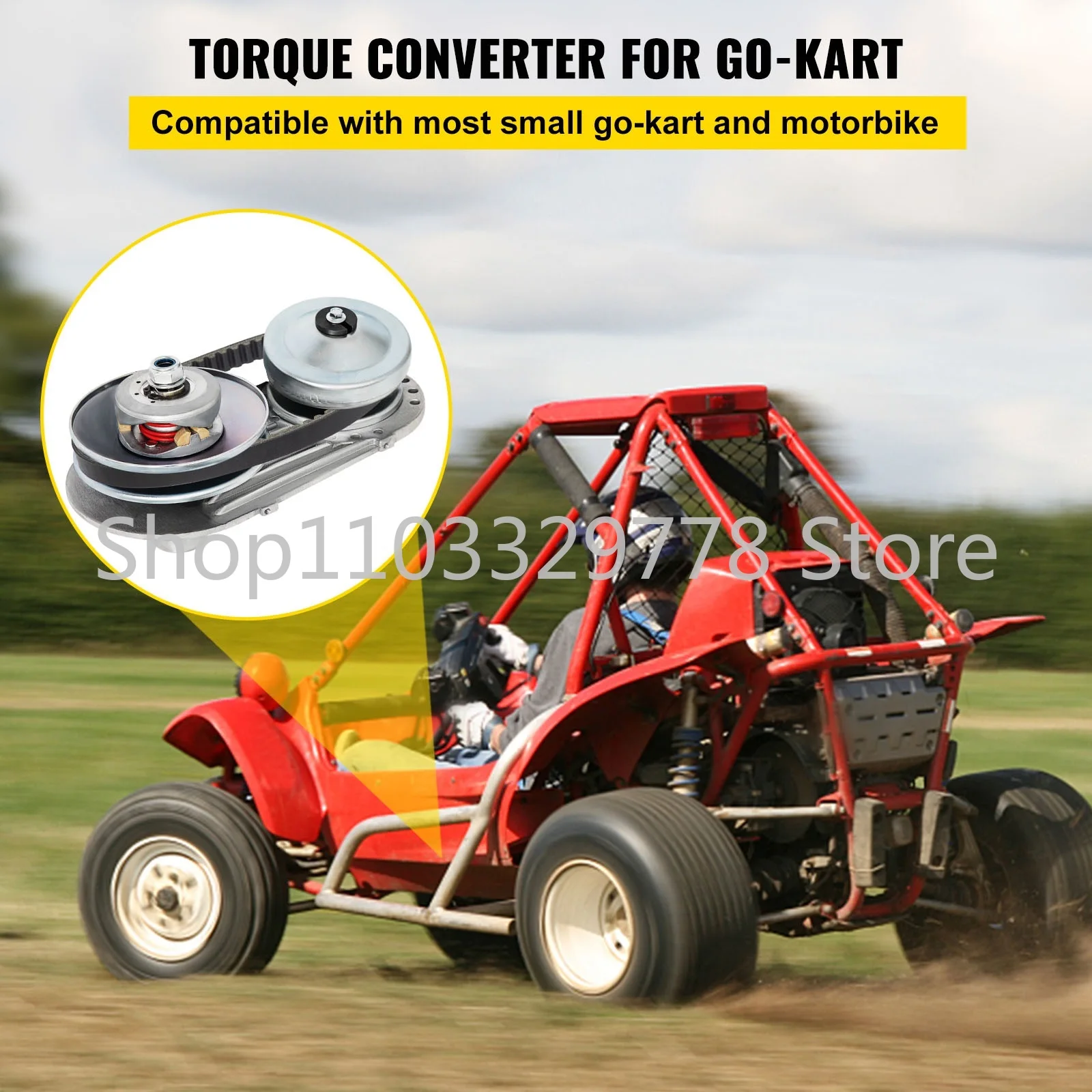 Kit convertidor de torsión Go Kart, embrague CVT de 3/4 