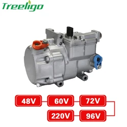 Treeligo Universal PMW DC48V Fully Electric Air Conditioning Compressor R134A 18CC Automotive AC Compressor 48V New