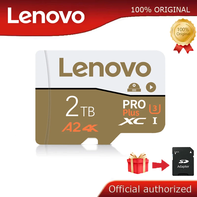 Lenovo Class10 Micro TF SD Card 2TB 1TB SD Memory Card Class10 V30 High Speed SD Card For Mobile Phones UAV Widely Compatib