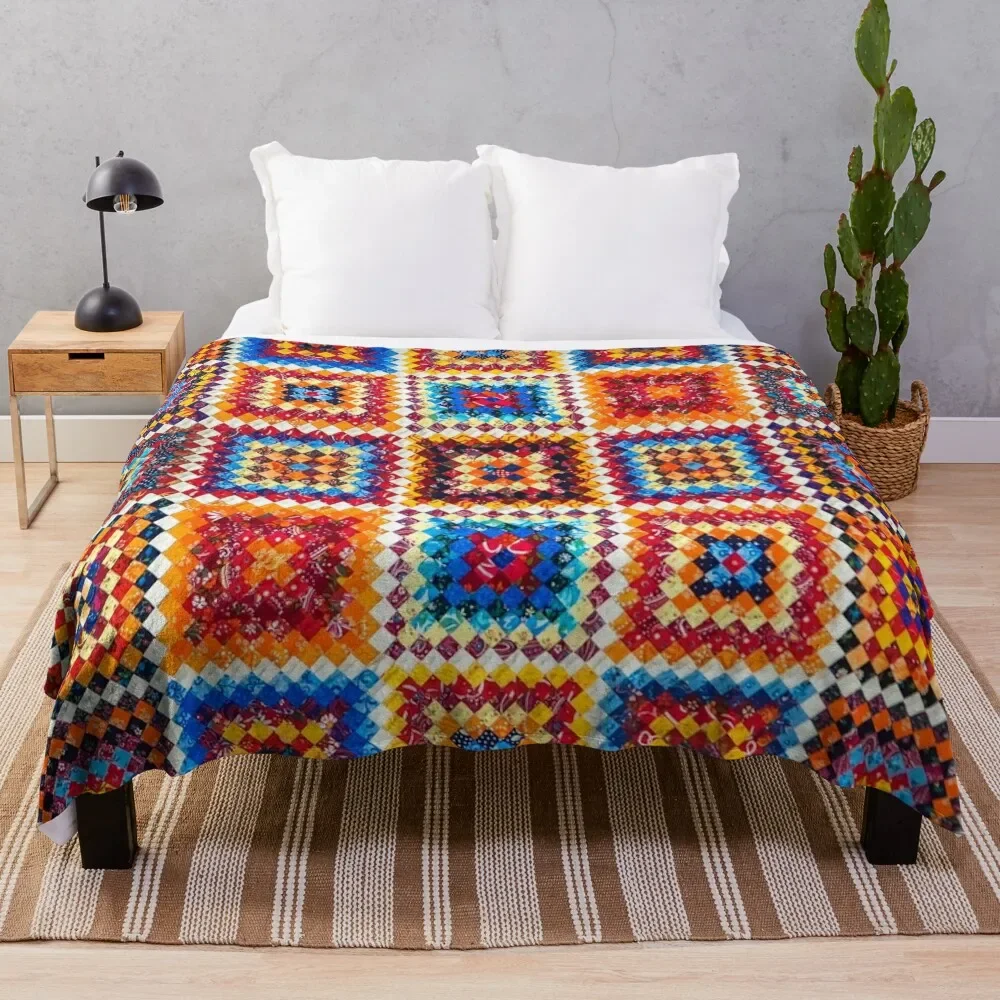 patchwork Throw Blanket funny gift Giant Sofa Thermals For Travel Flannels Blankets