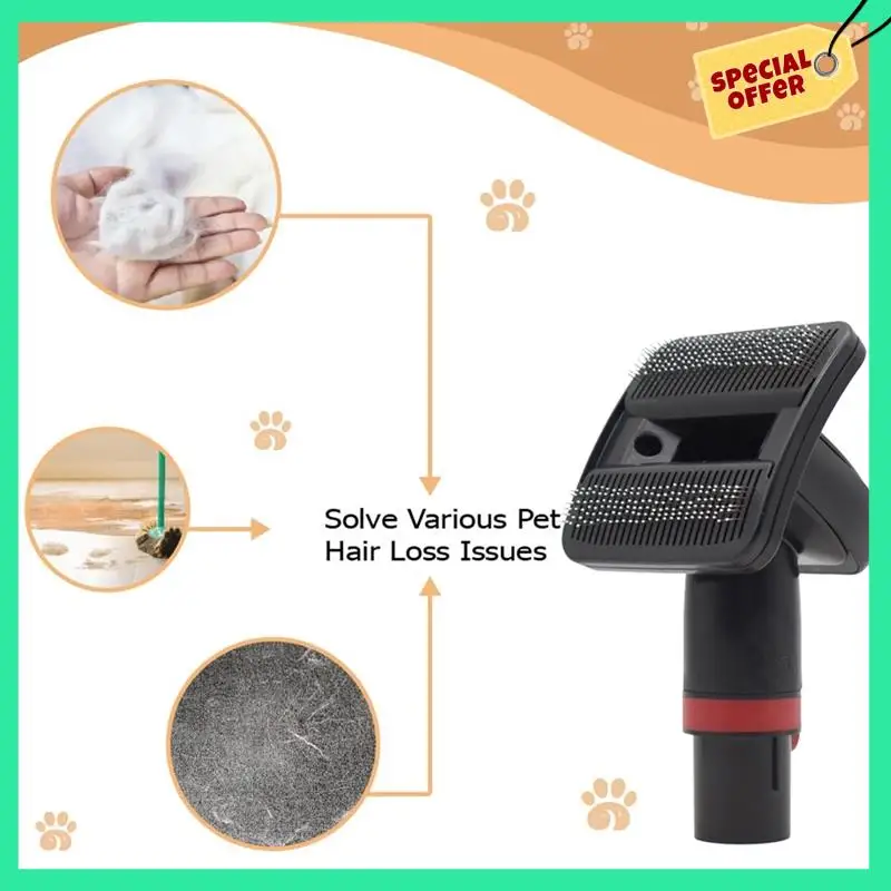 

-A14E Dog Hair Vacuum Brush For Dyson V7 V8 V10 V11 V15 Vacuum Attachments Pet Groom Tool Removes Loose Hair