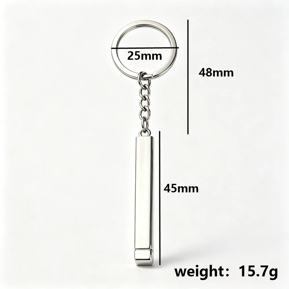 Fnixtar 10pcs Hidden Pendant Key Chain Stinless Steel Secret Bar Charms Key Ring Bag Key Holder DIY Jewelry Accessories Gift