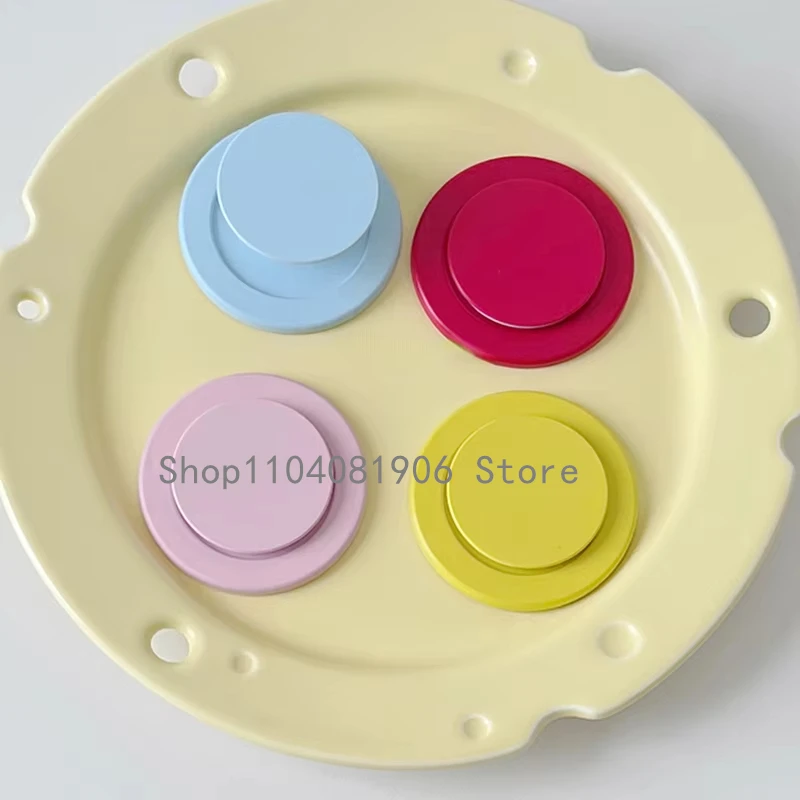 Cute Coloful Silicone Round Magnetic Holder Grip Tok Griptok Phone Stand Holder Support For iPhone 15 For Pad Magsafe Smart Tok